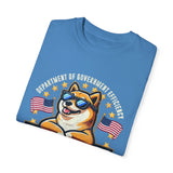 DOGE Department of Government Efficiency T-Shirt w/ Dog & American Flags