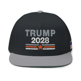 Embroidered Trump 2028  Hat - American Flag on Side