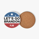 Lets Go Brandon 4 Piece Wood Coaster Set