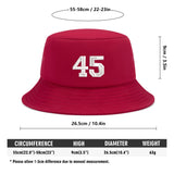 Trump #45 Embroidered Bucket Hat