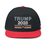 Embroidered Trump 2028  Hat - American Flag on Side