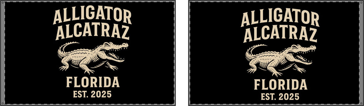 Alligator Alcatraz Double Sided Flag – officialtrump2024store