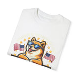 DOGE Department of Government Efficiency T-Shirt w/ Dog & American Flags