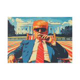Political Postcards - Retro Style Trump on White House Lawn (pack of 10)