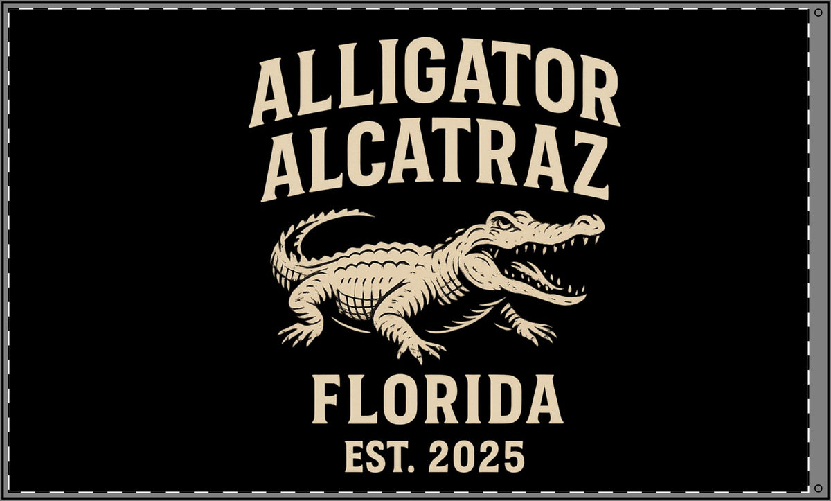 Alligator Alcatraz Double Sided Flag – officialtrump2024store