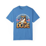 DOGE Department of Government Efficiency T-Shirt w/ Dog & American Flags