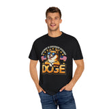 DOGE Department of Government Efficiency T-Shirt w/ Dog & American Flags