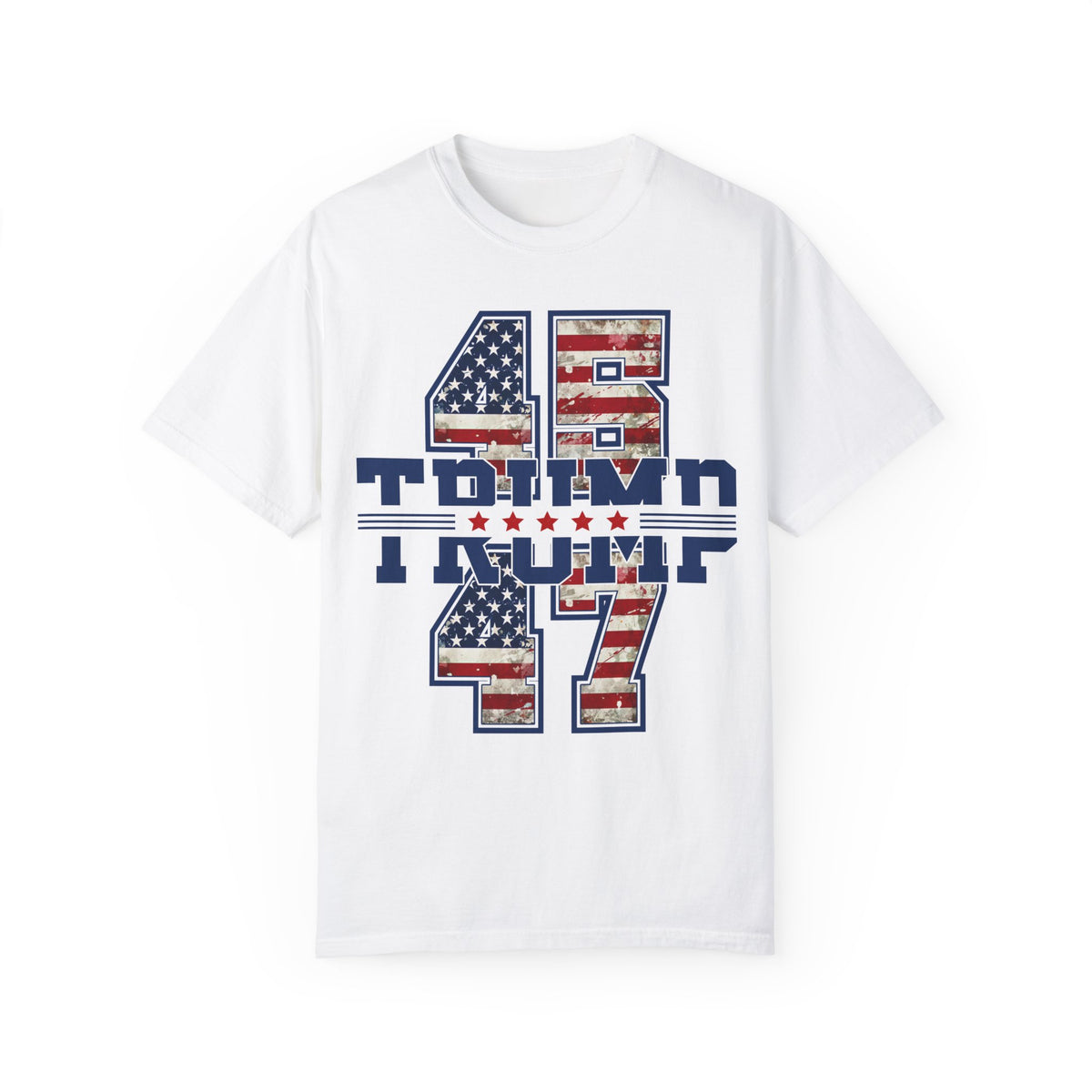 Trump 45 47 T-Shirt American Flag Lettering – officialtrump2024store