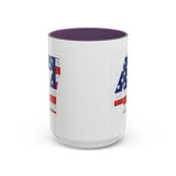 Trump 47 Coffee Mug - American Flag Lettering
