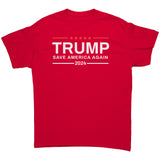Red Trump Save America Again Red T-shirt Big and Tall Available S- 5XL