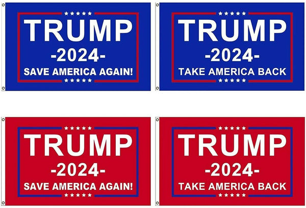 Trump 2024 Save America & Take America Back Flag Bundle