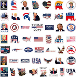 Funny Trump 2024 Stickers 100pcs Pack, USA American Presidential Election Stickers for Laptop Water Bottles Car Phone Truck Motorcycle Notebook Bike Bumper Luggage