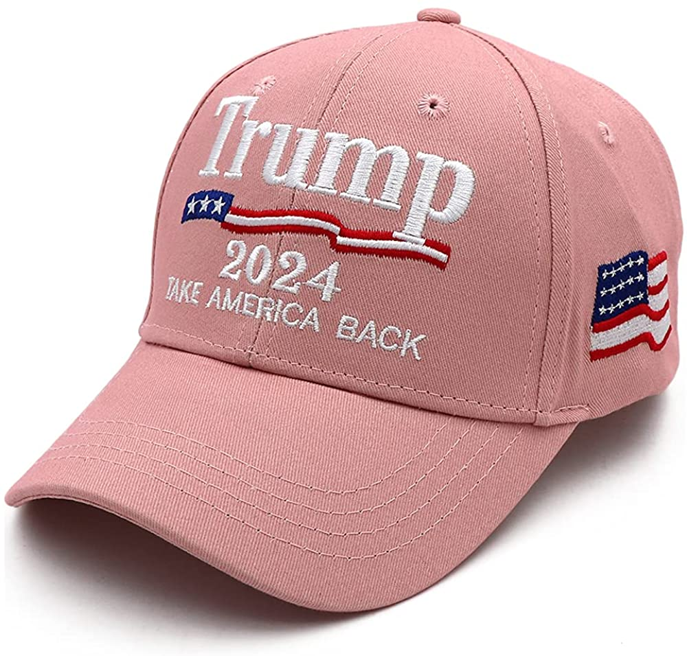 Pink Trump 2024 Hat Take America Back Embroidered Baseball Cap for Wom