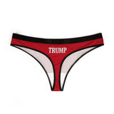 Trump Women's Thong Underwear Red with White Text on back