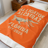 Alligator Alcatraz Plush Throw Blanket 50x60"