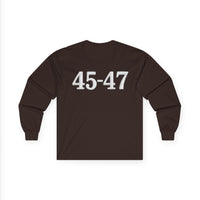 Trump 45-47 Front & Back Printed Unisex Long Sleeve T-Shirt
