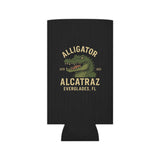 Alligator Alcatraz Can Cooler - Fun Drink Holder Insulator Koozie (Slim or Regular can)