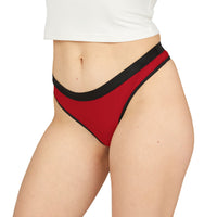 Trump Women's Thong Underwear Red with White Text on back