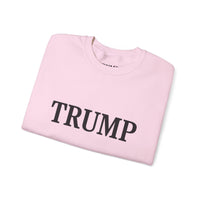 Trump 45-47 & American Flag on Sleeves Heavy Blend Crewneck Sweatshirt/Sweater