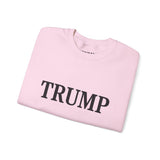 Trump 45-47 & American Flag on Sleeves Heavy Blend Crewneck Sweatshirt/Sweater