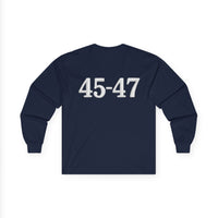Trump 45-47 Front & Back Printed Unisex Long Sleeve T-Shirt
