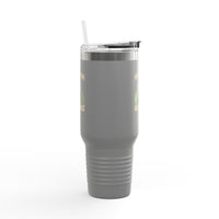 Alligator Alcatraz Gator wearing ICE hat on 40oz Insulated Travel Mug