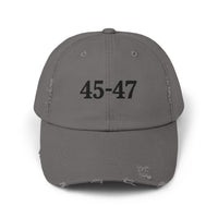 Trump 45-47 Distressed Hat Vintage-Style MAGA Cap with DTG Printing
