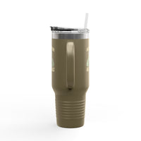 Alligator Alcatraz Gator wearing ICE hat on 40oz Insulated Travel Mug