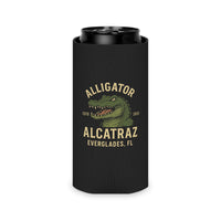 Alligator Alcatraz Can Cooler - Fun Drink Holder Insulator Koozie (Slim or Regular can)