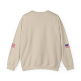 USA Sweatshirt/Sweater American Flag on Sleeves Heavy Blend Crewneck