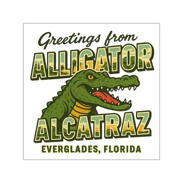 Everglades Alligator Alcatraz Vinyl Stickers 3.5"