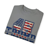 Trump 45 47 T-Shirt American Flag Lettering