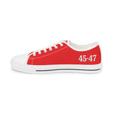 Trump 45-47 Mens Canvas Low Top Sneaker Shoes - Red