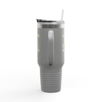 Alligator Alcatraz Gator wearing ICE hat on 40oz Insulated Travel Mug