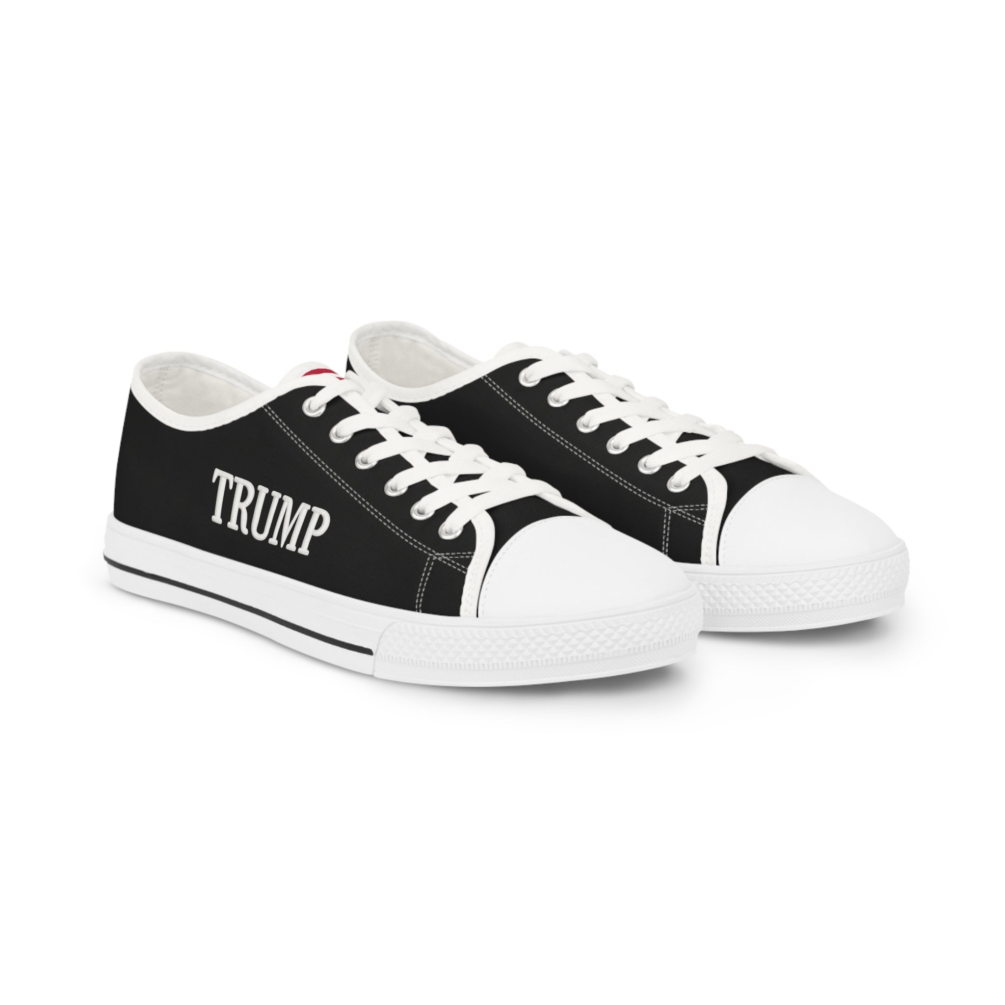 トランプ Trump 45-47 Canvas Low Top Sneaker Shoes - Black