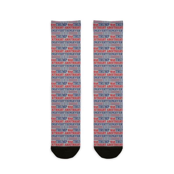 Trump Was Right About Everything Gray Crew Socks
