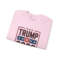 Trump 2028 American Flag & 45-47 on Sleeves Heavy Blend Crewneck Sweatshirt/Sweater