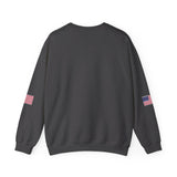 USA Sweatshirt/Sweater American Flag on Sleeves Heavy Blend Crewneck