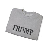 Trump 45-47 & American Flag on Sleeves Heavy Blend Crewneck Sweatshirt/Sweater