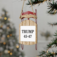 Trump 45-47 Sled Christmas Ornament