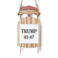 Trump 45-47 Sled Christmas Ornament
