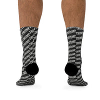 Trump Pattern Black Crew Socks