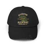 Alligator Alcatraz Everglades FL 2025 Distressed Cap - Printed Vintage Hat