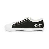 Trump 45-47 Canvas Low Top Sneaker Shoes - Black