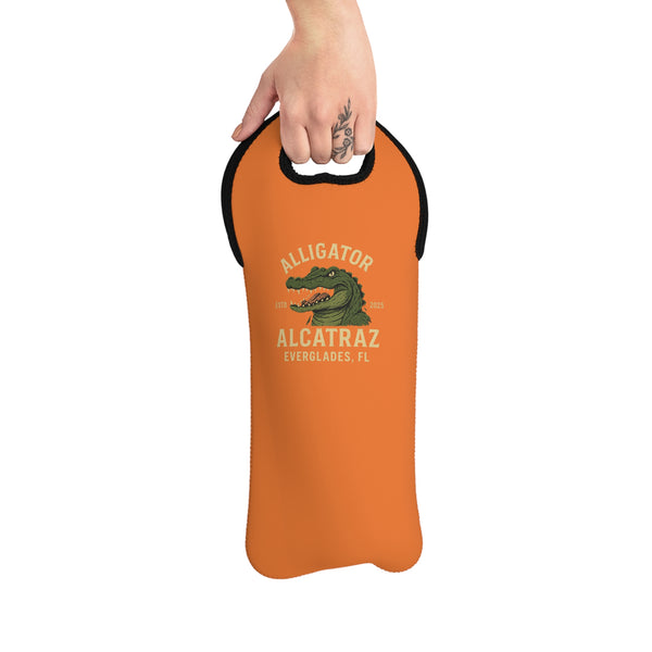 Neoprene Alligator Alcatraz Wine Carrier Tote Bag