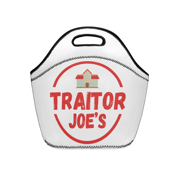 Traitor Joes Anti Joe Biden Printed + Embroidered Neoprene Lunch Bag Lets Go Brandon on bottom