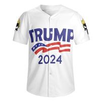 45-47 Trump 2024 Mens Short Sleeve Baseball Jersey w/ Punisher Logo on Sleeves