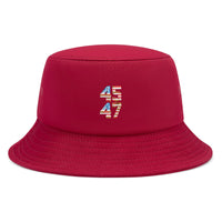 Trump 45-47 Embroidered Bucket Hat