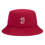 Trump 45-47 Embroidered Bucket Hat