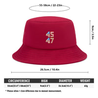 Trump 45-47 Embroidered Bucket Hat